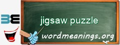 WordMeaning blackboard for jigsaw puzzle